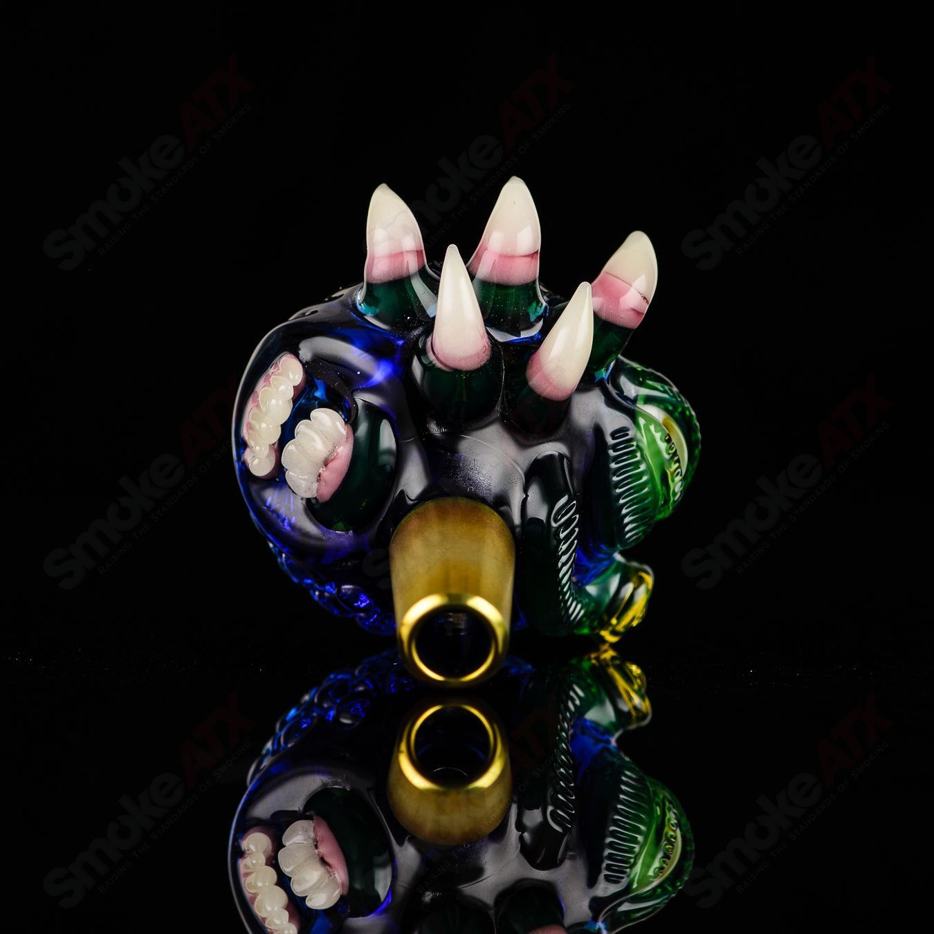Salted Universe Slide by Salt & Jolex, a heady glass bowl with vibrant, cosmic-inspired design for smoking accessories.