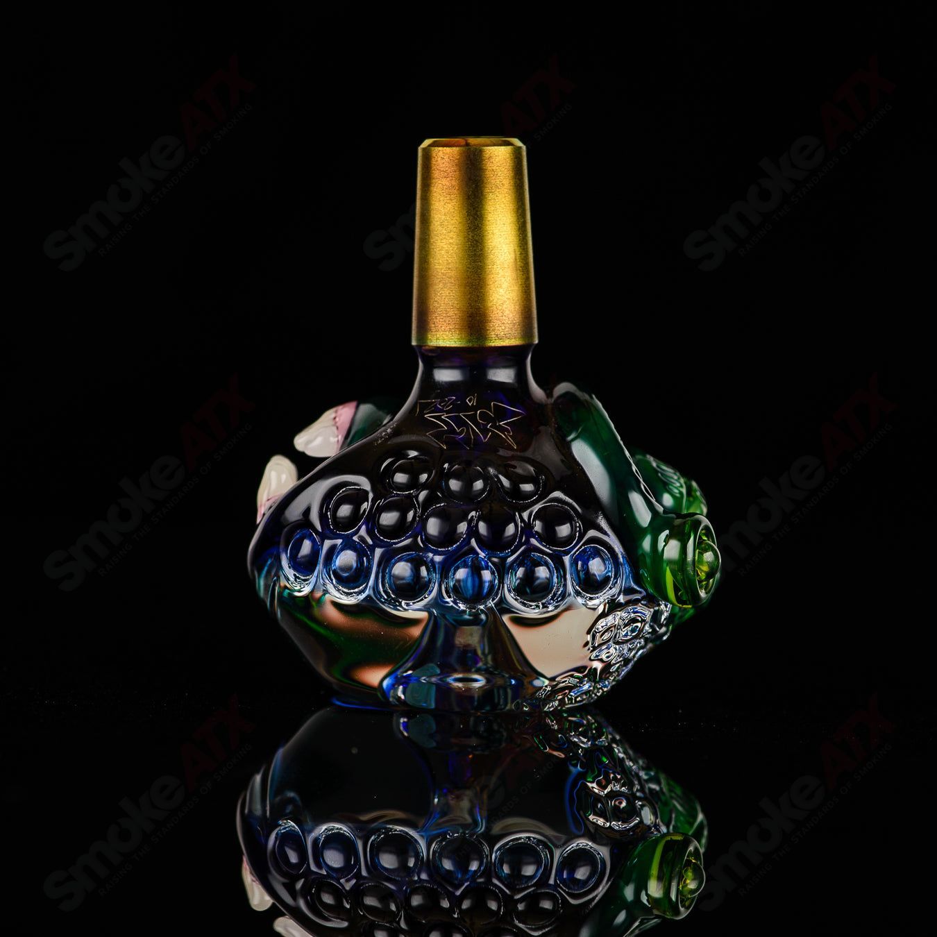 Salted Universe Slide by SALT & JOLEX, heady glass bowl with colorful cosmic design for smoking accessories.