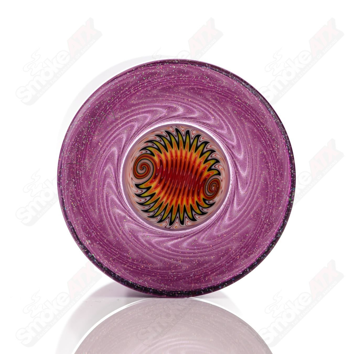 Calmbo Scribble Tech drinking glass featuring Eusheen design, a colorful heady glass cup with artistic scribble patterns.