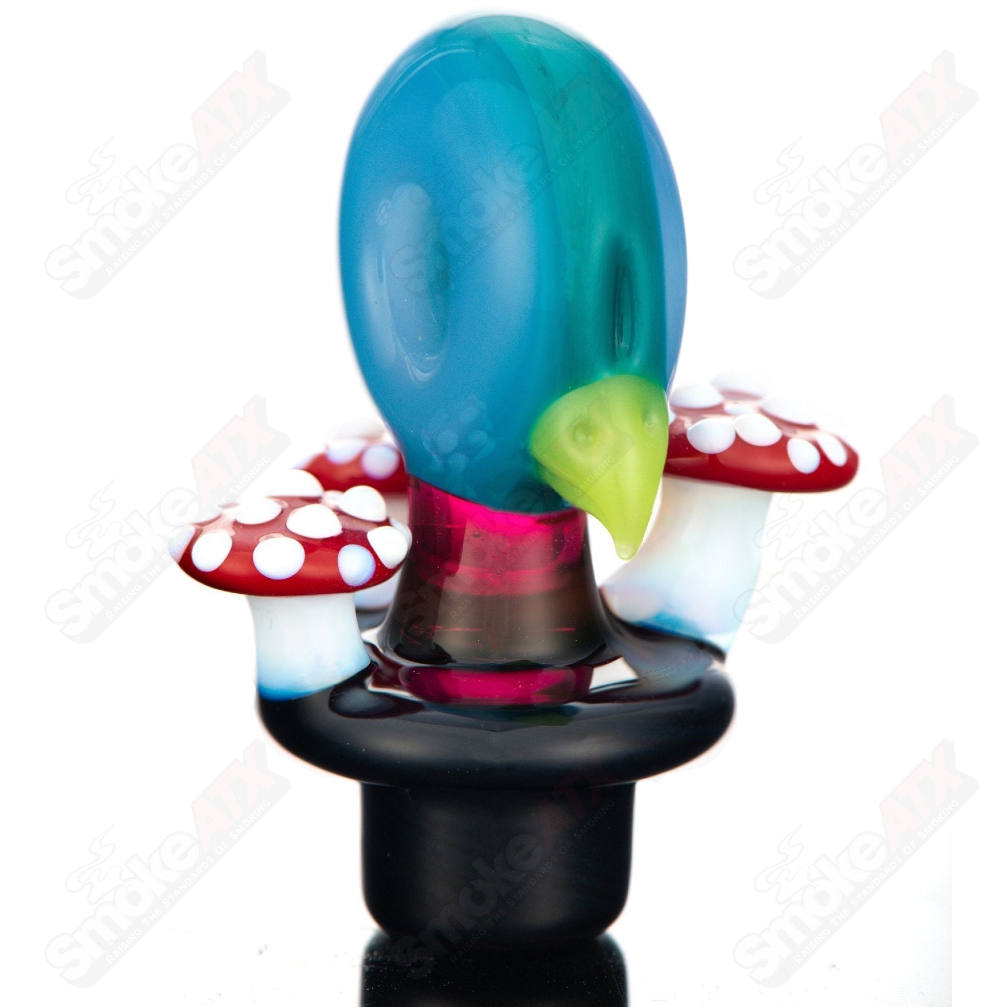 Calmbo X Snic Collab Heady Glass Slurper Set with colorful glass design and textured mouthpiece for smooth dabbing.