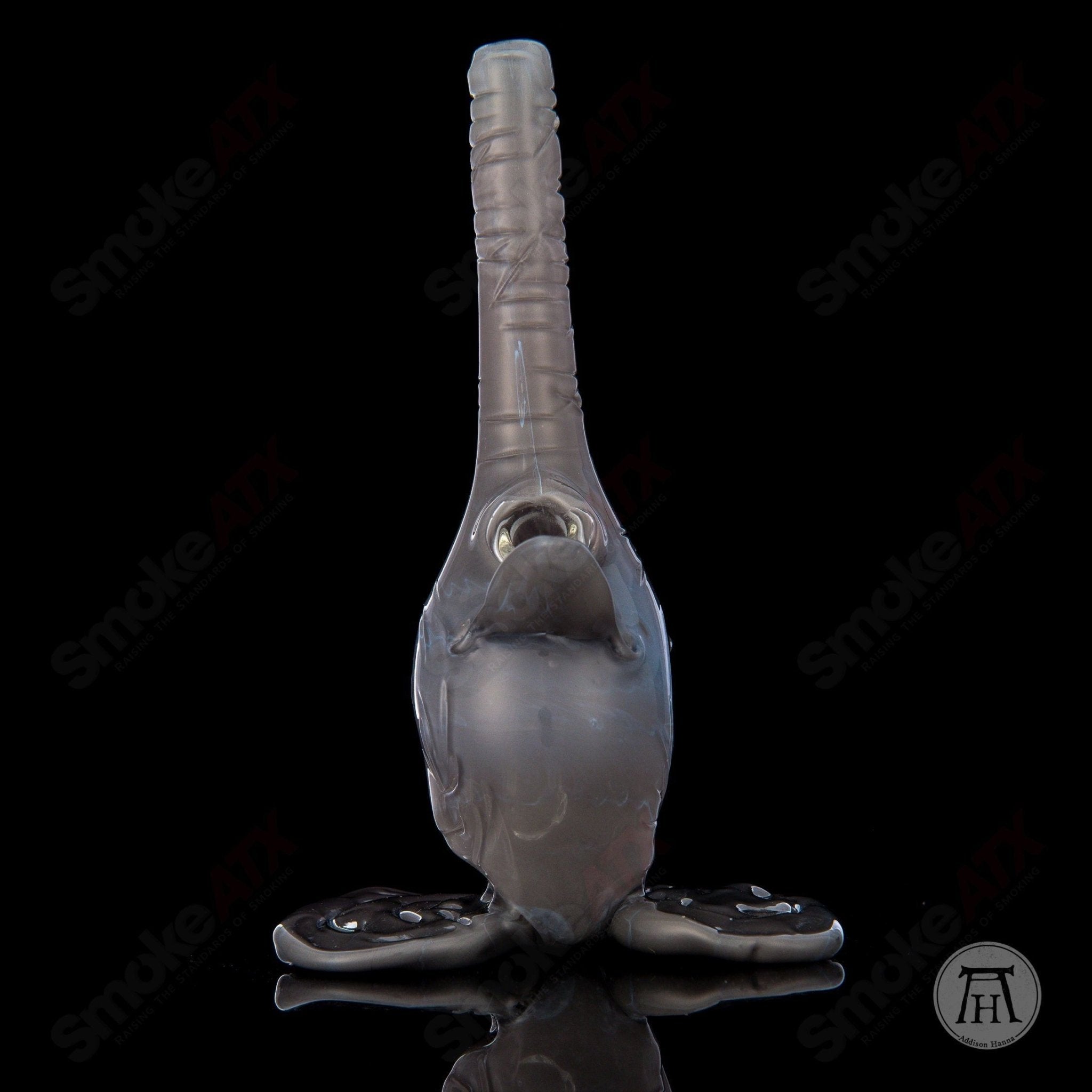 Small Elephant Rig by Addison Hannah, a colorful heady glass concentrate rig featuring an elephant design, perfect for dabbing.