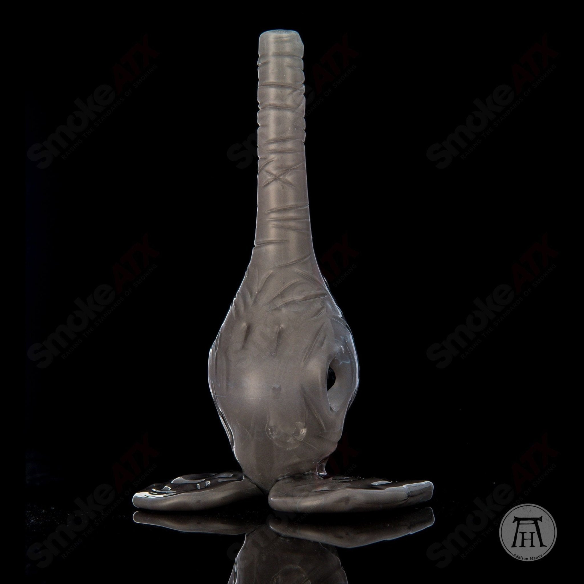 Small Elephant Rig by Addison Hanna, a heady glass concentrate rig featuring a detailed elephant design and clear glass craftsmanship.