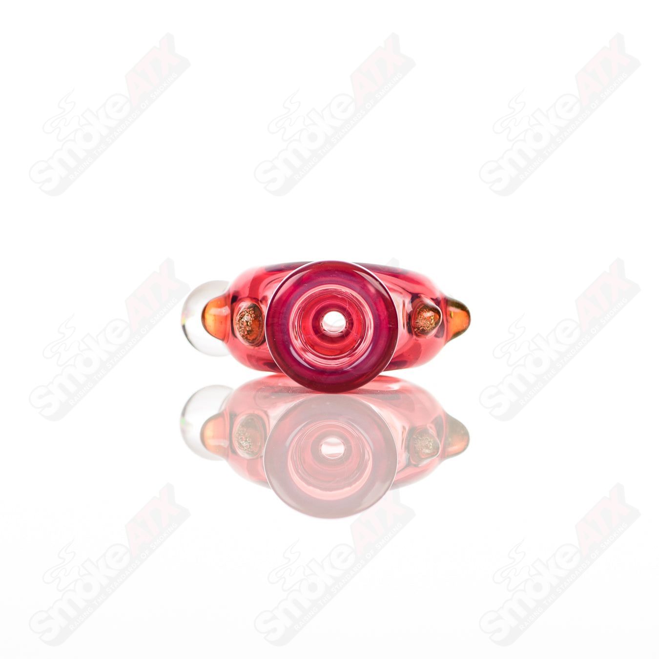 Small Karmaline Flatty Chillum by Baby Dabs, clear glass chillum pipe for dabbing and smoking.