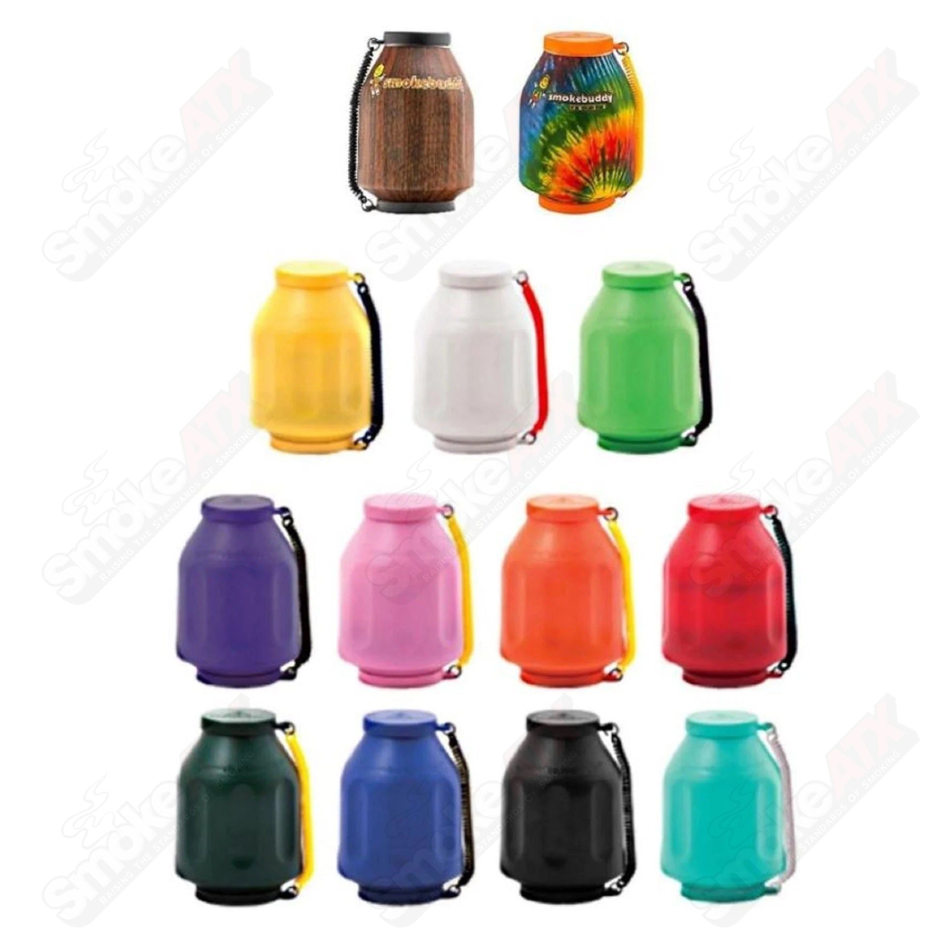 Smoke Buddy Original air filter device for odor control, compact and portable smoking accessory in a sleek design.