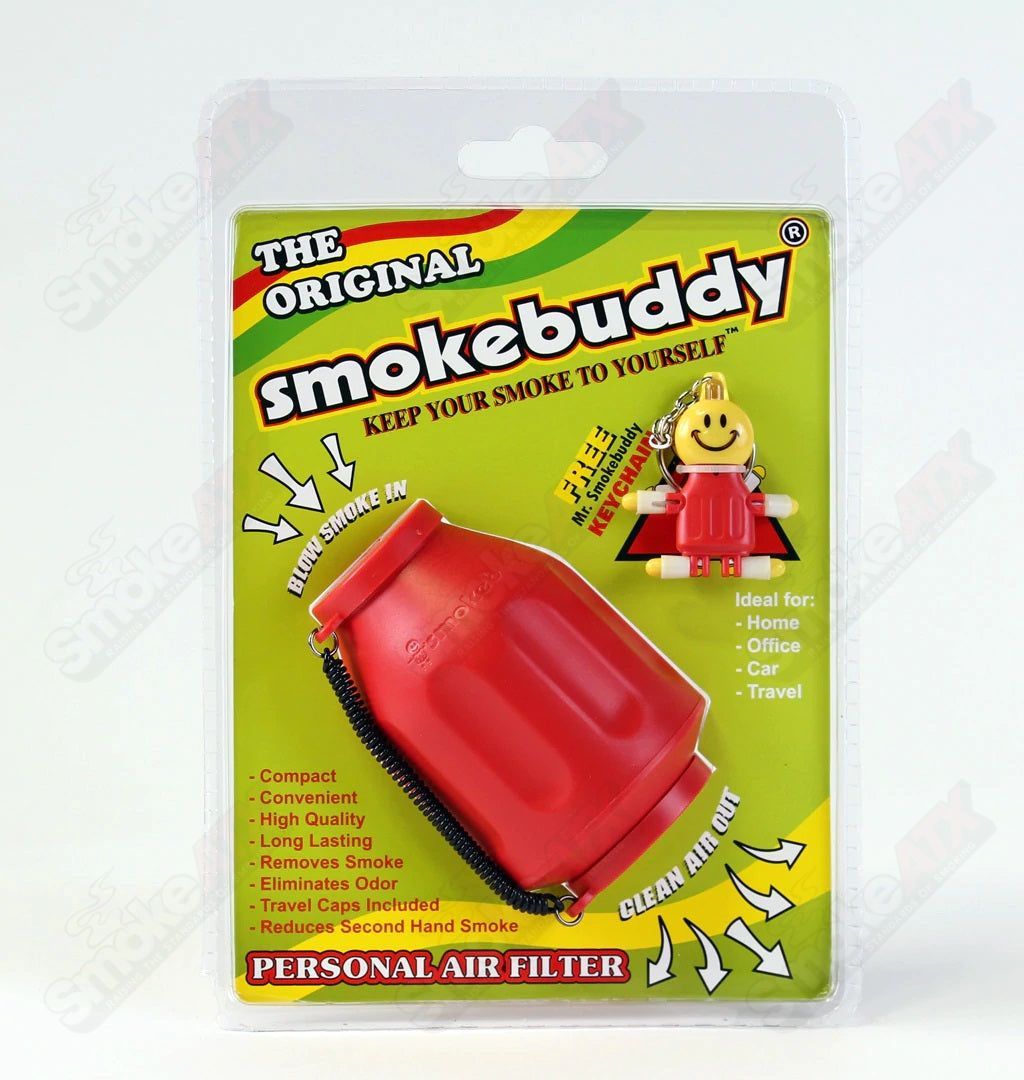 Smokebuddy Original air filter device for odor and smoke filtration, compact and portable design.