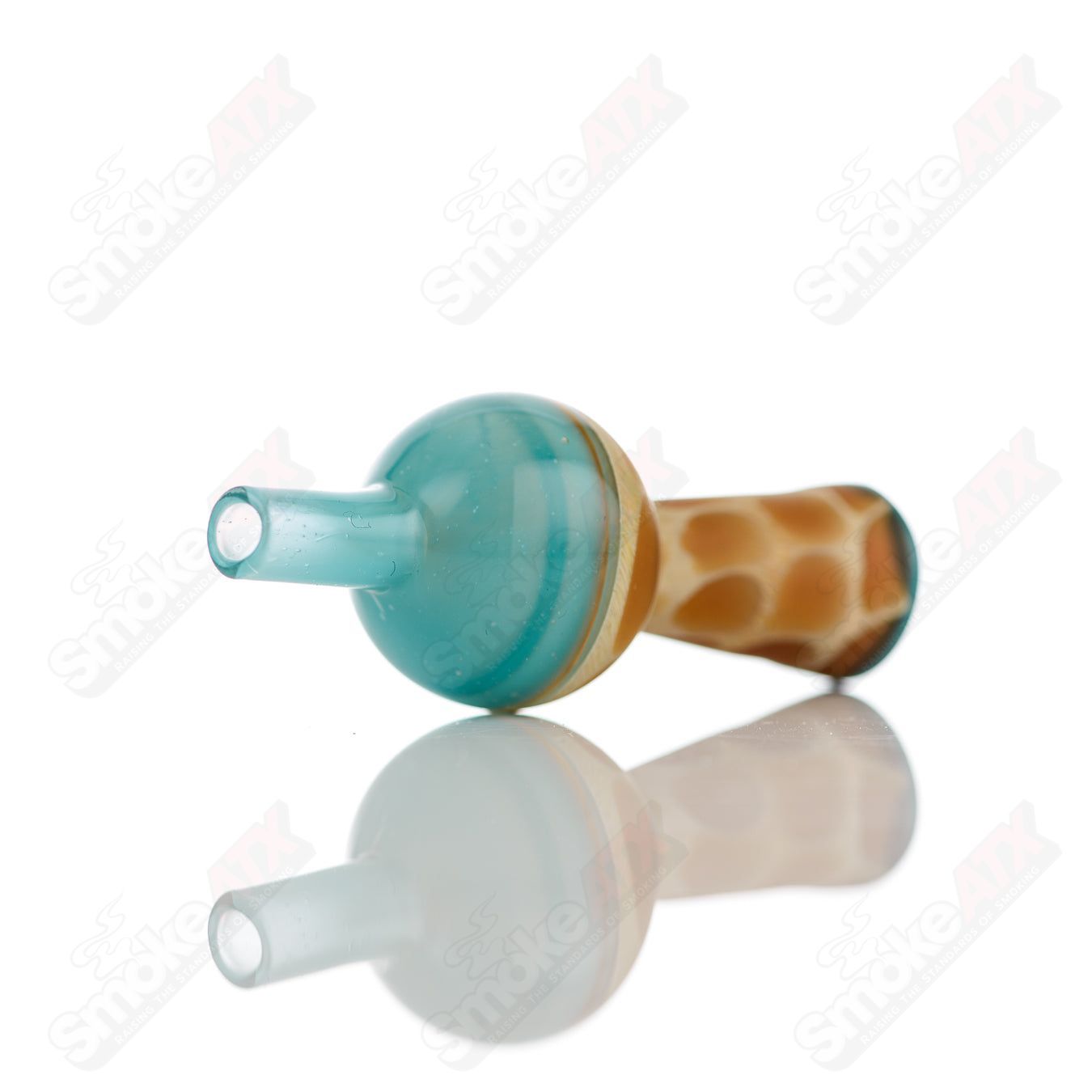 Turqois Giraffe Print Bubble Cap Robertson Glass - Smoke ATX