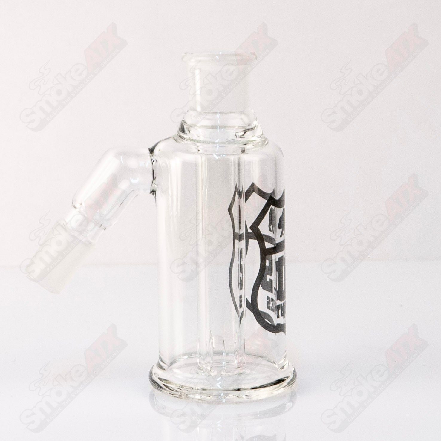 US Tubes Ash Catcher 18mm 45° - Black Shield Decal - Smoke ATX