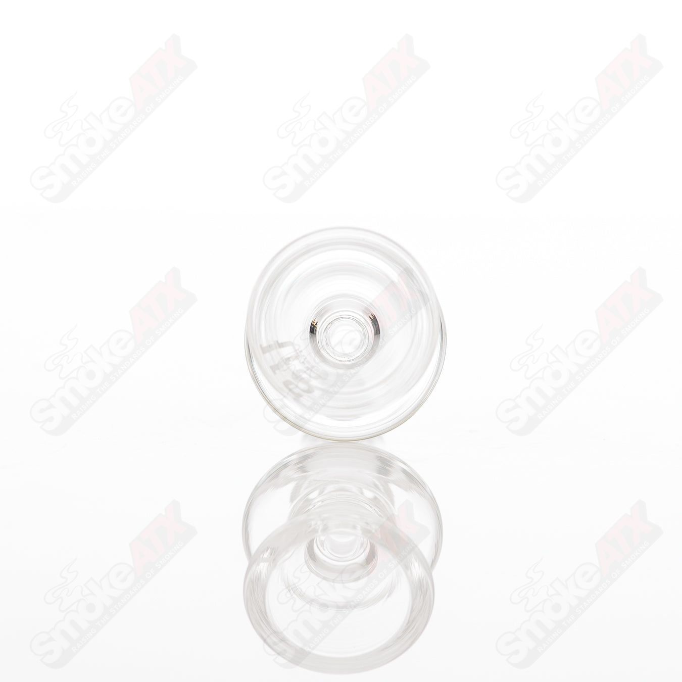 US Tubes 17-inch glass beaker waterpipe with green decal and constriction design, featuring a 50x7 size and clear glass construction.