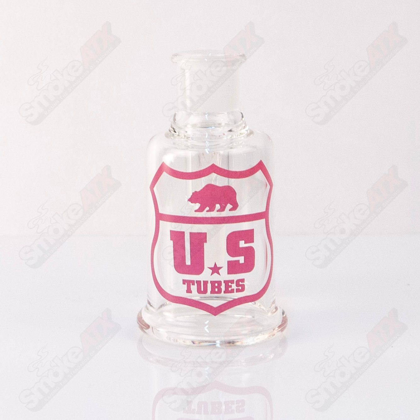 US Tubes Dry Catcher 18mm 90° - Pink Shield Decal - Smoke ATX