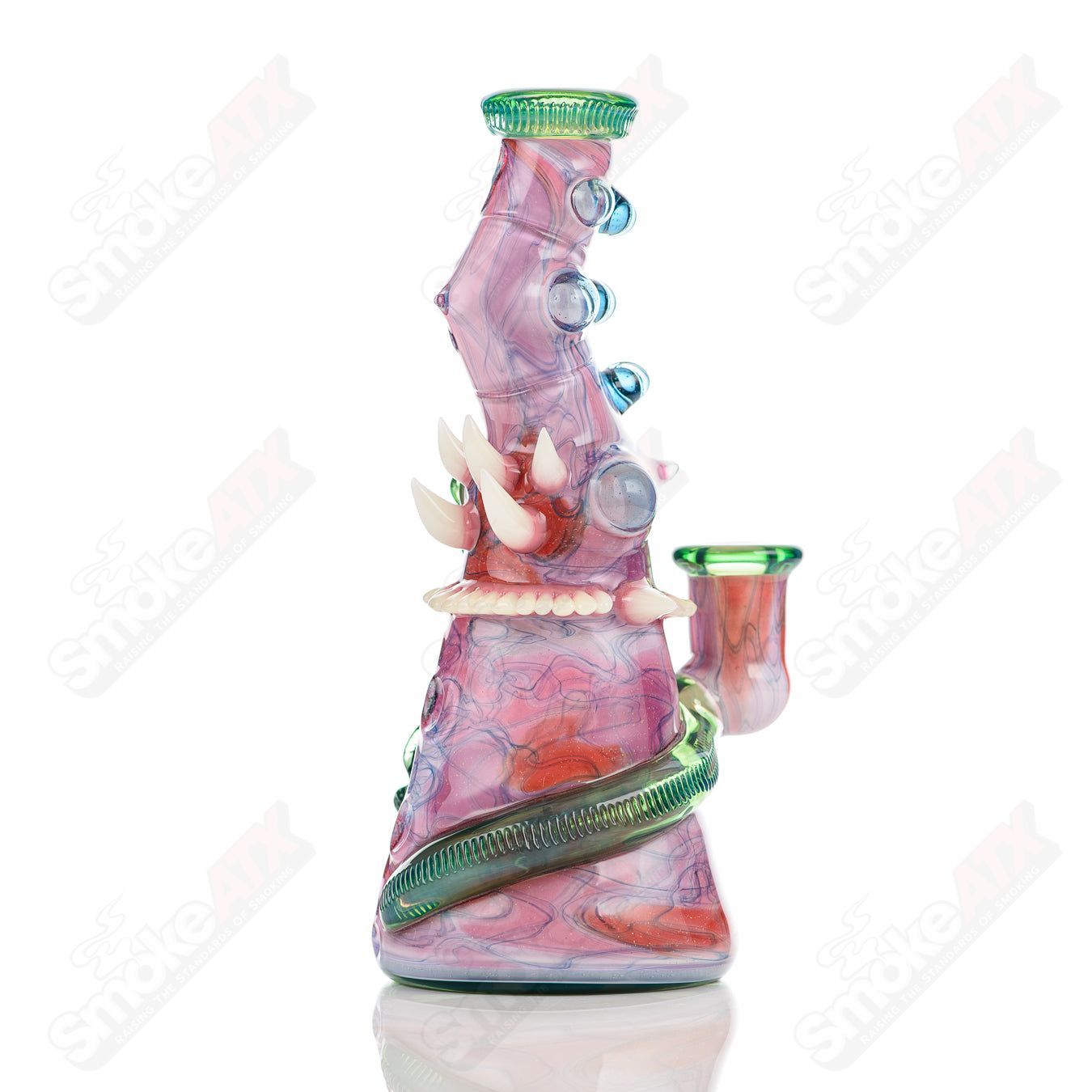 Salt Glass UV Saltacc Soul Window concentrate rig by Salt Glass, featuring vibrant colors and a sleek heady glass design for concentrates.