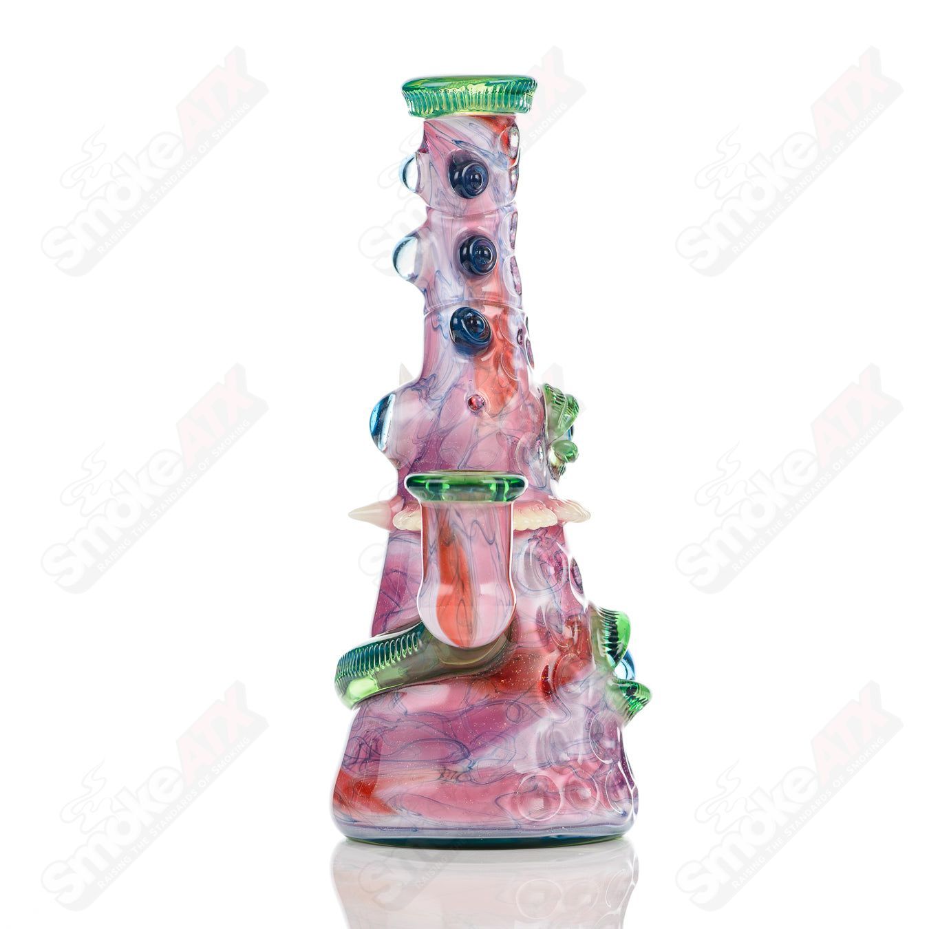 UV Saltacc Soul Window heady glass concentrate rig by Salt Glass, featuring vibrant colors and intricate design details.