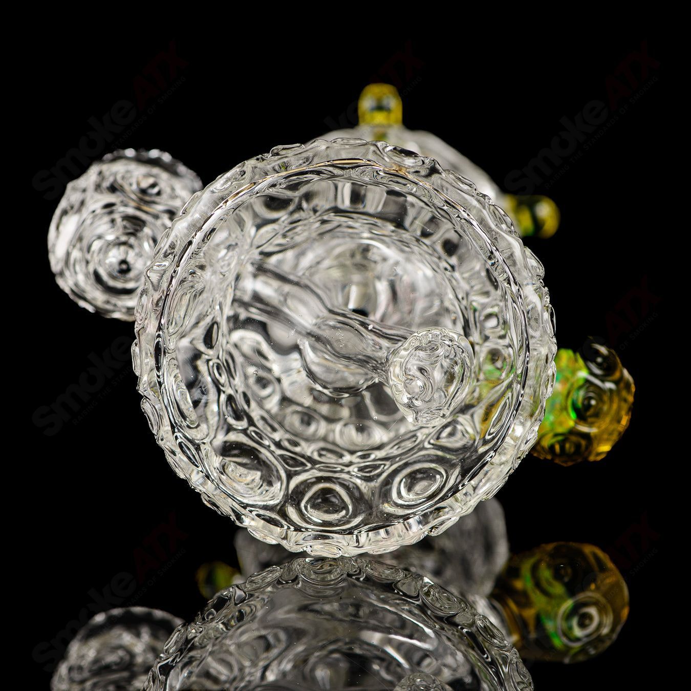 UV Watch Tower concentrate rig by Shane Smith, Heady Glass piece with vibrant UV-reactive design and intricate glasswork.
