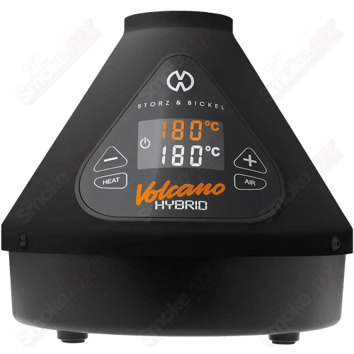 Volcano Hybrid Onyx Edition tabletop dry herb vaporizer by Storz & Bickel with black finish and digital control interface
