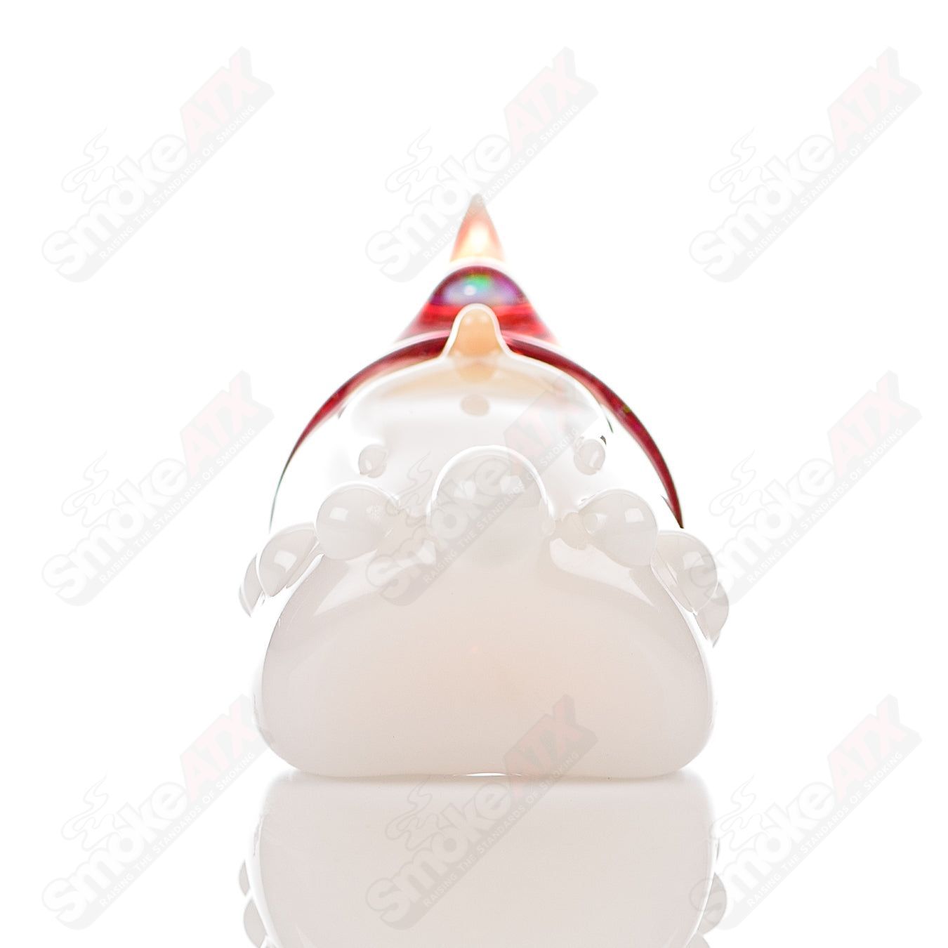 Colorful wizard pendant by Phil Siegel Glass, featuring intricate glasswork and detailed wizard design on a heady glass pendant.