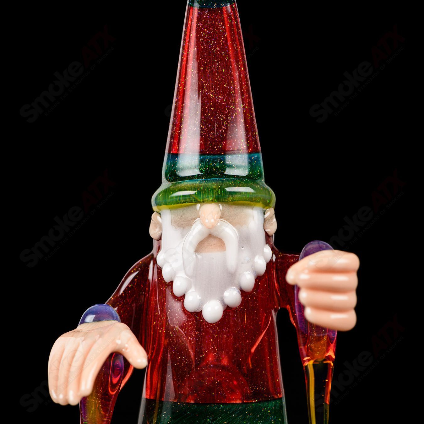 Phil Siegel Wizard Rig Classic, a heady glass concentrate rig with detailed wizard design and intricate glasswork.