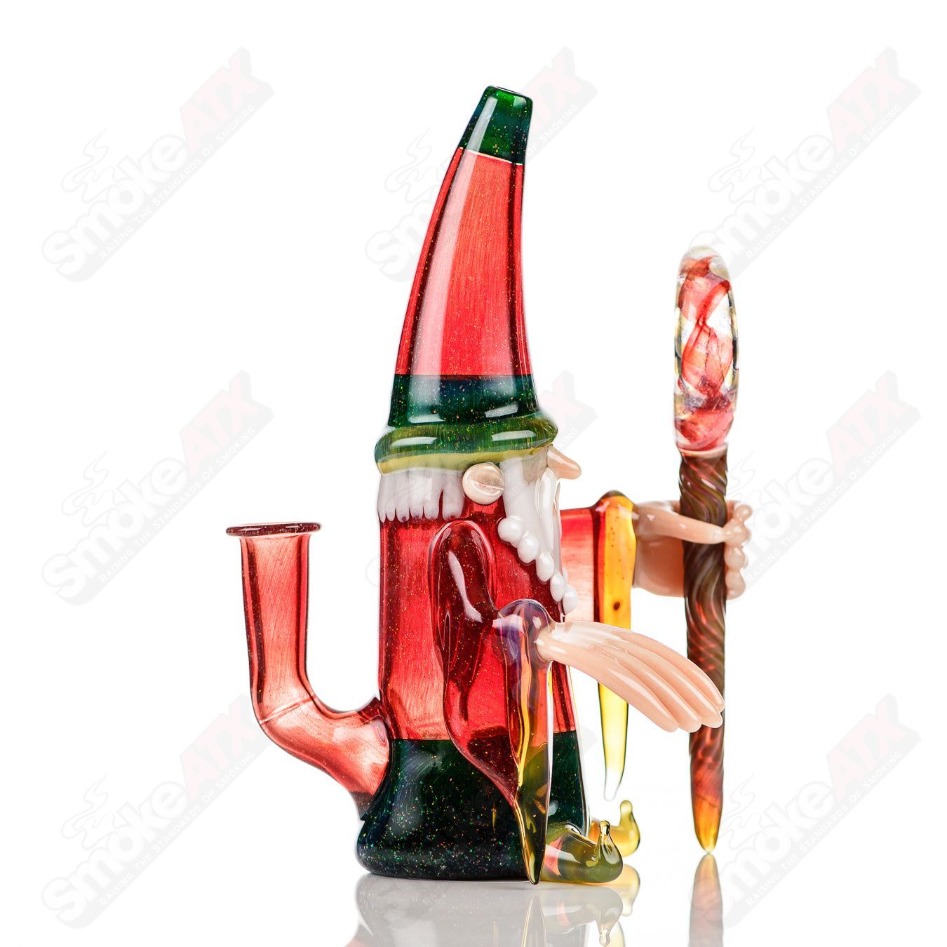 Phil Siegel Wizard Rig Classic, heady glass concentrate rig with intricate design, durable build, and artistic craftsmanship.