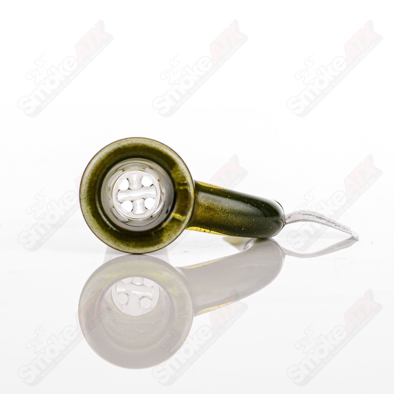 Sovereignty Glass Yellow Jacket UV 8-Arm Inv4 Straight Tube with full accent and seal accent design, vibrant yellow color.